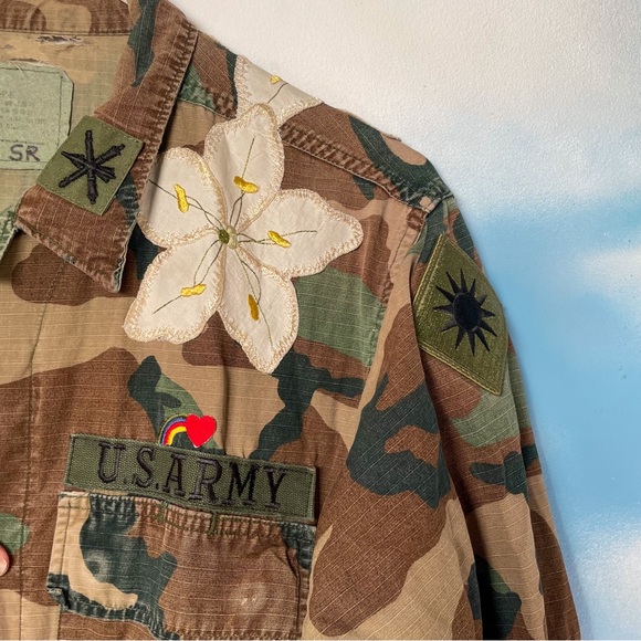 Upcycled Army Fatigue Jacket - Picture 1 of 5